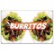 Signmission Burritos Banner Heavy Duty 13 Oz Vinyl with Grommets Single Sided B-60 Burritos - alternate 1